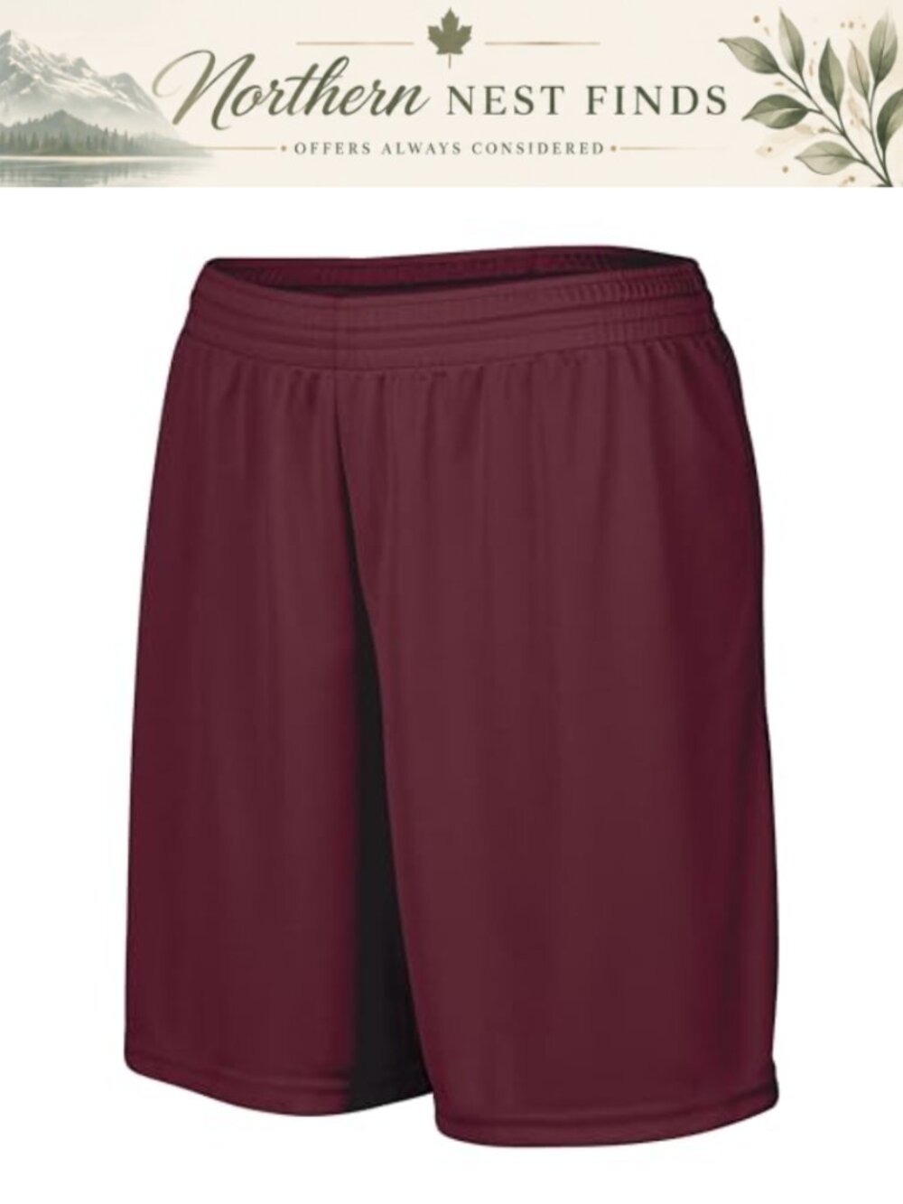 Womens Athletic Bermuda Shorts 7 Inch Inseam Moisture Wicking Gym